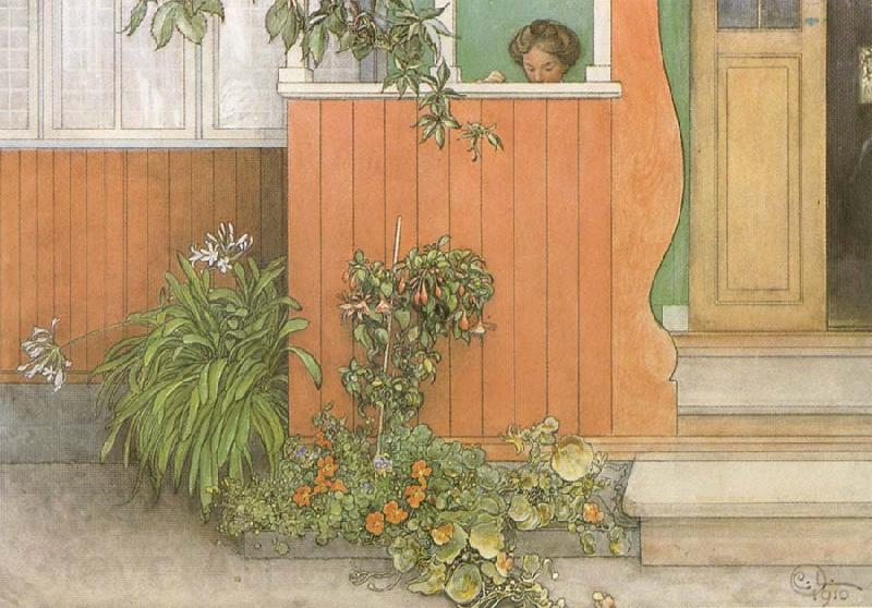Carl Larsson Suzanne on the Front Stoop France oil painting art